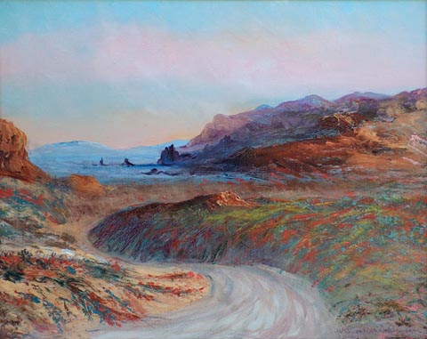 Elizabeth Schleussner, 1881-1956 Back Road Arizona, oil on canvas, 16 x 20